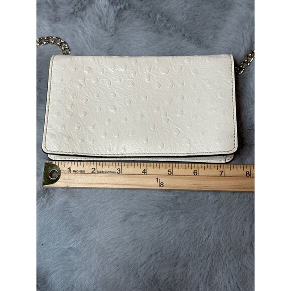 Kate Spade Alexander Avenue Isabeli Ostrich Crossbody Chain Bag Clutch - Picture 8 of 14
